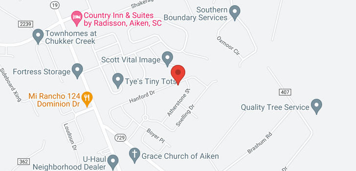 map of 7402 Hanford Drive, Aiken, SC 29803